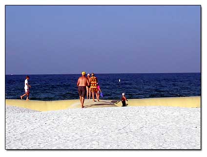 A sand saver at Upham Beach