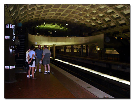 Waiting for the metro